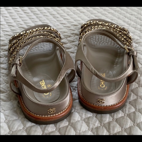 Authentic Chanel Chain Sandals - Picture 4 of 8
